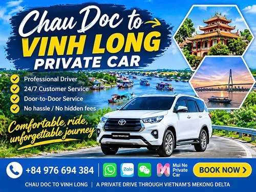 Chau Doc to Vinh Long Private Car Transfer